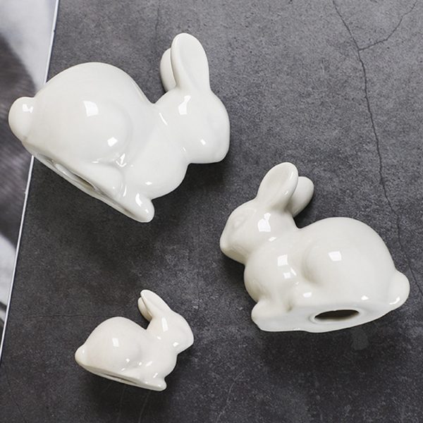 Miniature Ceramic Rabbit Landscape DIY Crafts Accessories for Flat Dormitory Decoration - Image 13