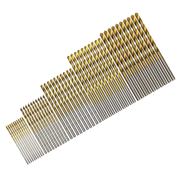 50pc Titanium Plated Twist Drill Set 1-3mm Small Drill Bit Electric Drill Drill Tool DIY Woodwork Drill and Open Drill Bit - Image 3
