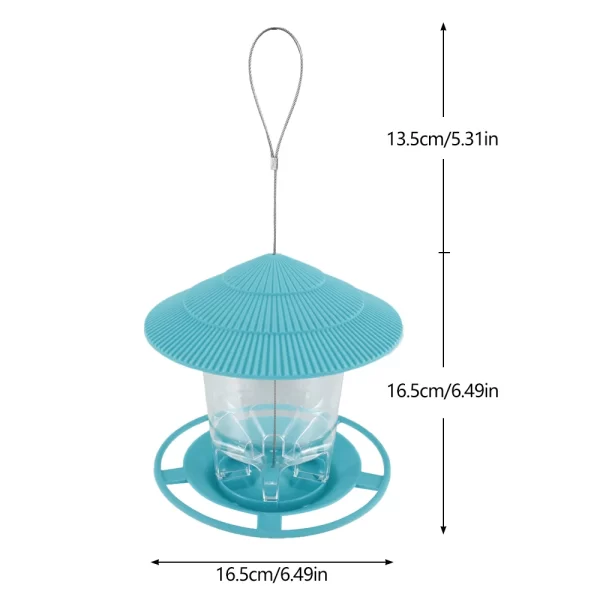 Bird Feeder Automatic Hanging Outdoor Garden Gazebo Wild Bird Feeding Container With Hang Rope House Decor Pet Supplies - Image 17