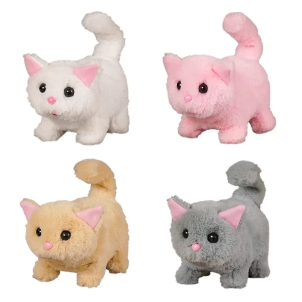 Electronic Pets Plush Cats American Shorthair Interactive Simulation Cat Toys Walking Wagging Tail With Sound Stuffed Animals - Image 6