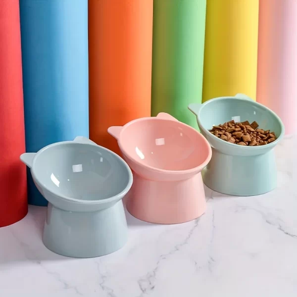 1pcs Raised Cat Food Bowls Anti Vomiting, Pet Food Bowl for Flat-Faced Cats,Small Dogs,Protect Pet's Spine,Dishwasher Safe - Image 2