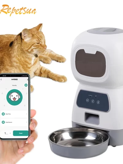 3.5L Automatic Pet Feeder For Cats WiFi Smart Swirl Slow Dog Feeder With Voice Recorder Large Capacity Timing Cat Food Dispenser