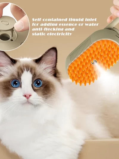 3-in-1 Dog Hair Brush Cat Hair Brush Electric Pet Cleaning Brush Steam Spray Brush Massage Hair Removal Comb Anti Flying Brush