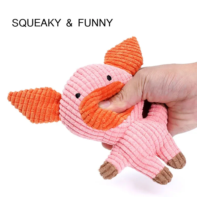 Pet Dog Cat Cute Plush Toys Squeak Pet Cow Rabbit Animal Plush Toy Dog Chew Squeaky Whistling Involved Squirrel Dog Toys - Image 2