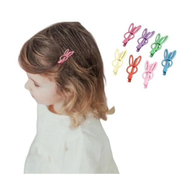 7pcs Matte Hair Clip Cute Rabbit Hairpins Non Slip Hair Barrettes Alligator Colorful Clips for Thick Hair Accessories for Gifts - Image 9
