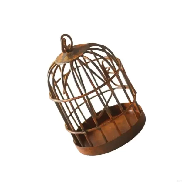 R6FD Delicate Birdcage Educational Toy Birdcage Cage Model Table Desk Model for Collection Miniatures Model - Image 2