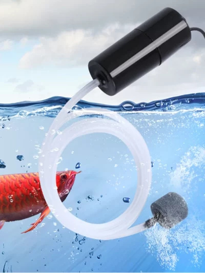USB Aquarium Air Pump with Air Stone and Silicone Tube Energy Saving Oxygen Pump for Aquarium Fishing