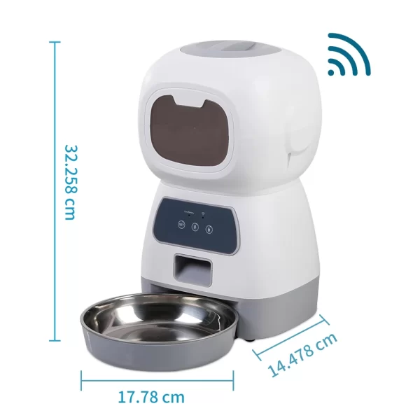 3.5L Automatic Pet Feeder For Cats WiFi Smart Swirl Slow Dog Feeder With Voice Recorder Large Capacity Timing Cat Food Dispenser - Image 9