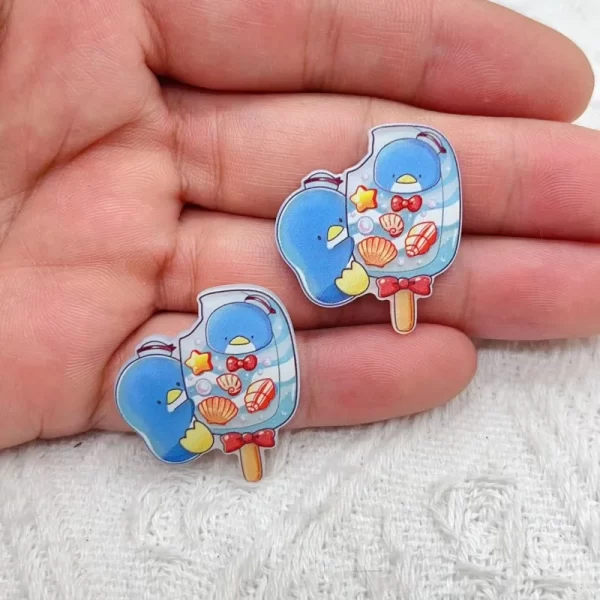 10 PCS New Kawaii Cartoon Animal kitten Rabbits, puppies Series Acrylic Flat DIY Jewelry Children Gift Hairpin Accessories - Image 3