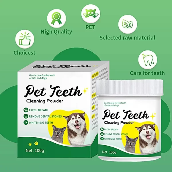 Food grade canine tooth cleaning powder, advanced care 100g formula, small and medium-sized canine tooth powder - Image 7