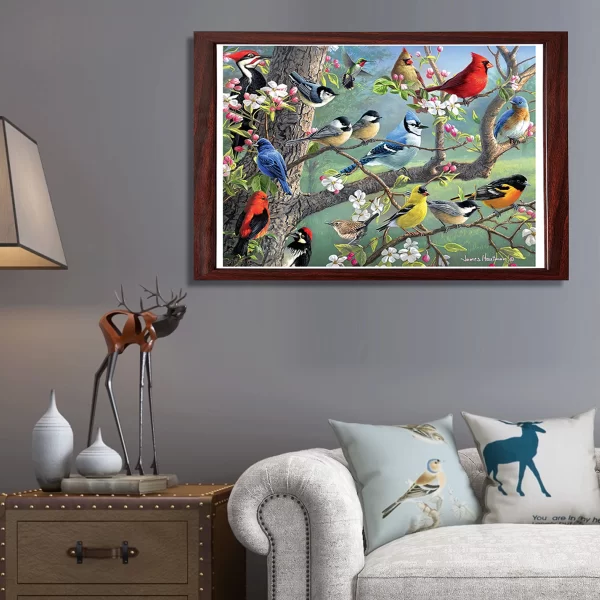 Bird Flock Wooden Jigsaw Puzzle Art, Unique Animal Shaped Pieces, DIY Leisure Game Fun Toy Gift Suitable Family Friends - Image 5