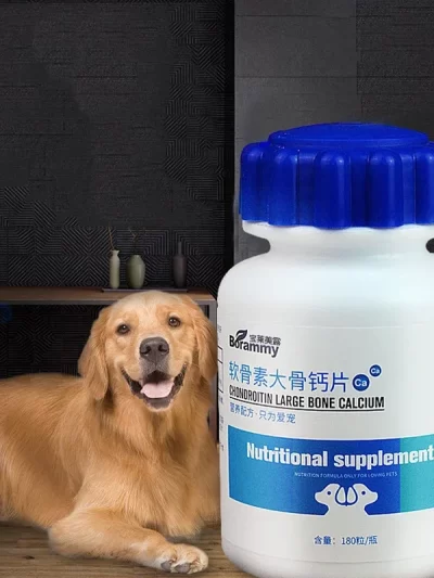 180 Tablets Pet Dog Chondroitin Large Bone Calcium Strong Bone Healthy Growth Puppies Nutrition Supplement