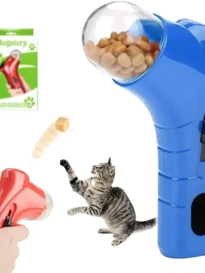 Dog and Cat Treat Launcher - Fun Training Feeder Toy with Food Dispenser Perfect for Exercise&Bonding During Walks Pet Supplies