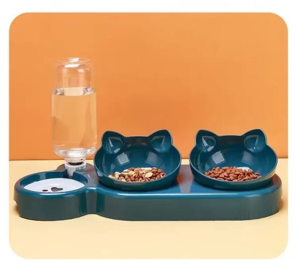 Cat bowl, double bowl, cervical protection, automatic drinking water, anti knock food bowl, dog bowl, teddy dog bowl, rice bowl - Image 6