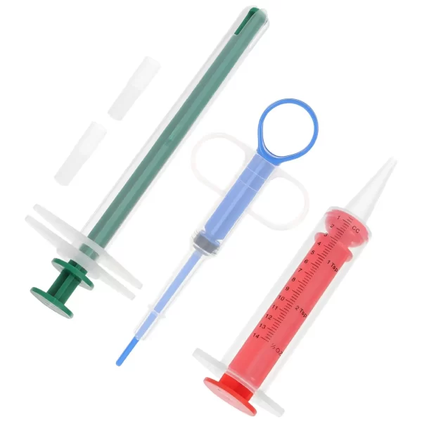Pet Medicine Feeder 2 Sets Tablet Feeders Pill Dispensers Shooters for Cats Dogs Durable Safe Easy Use Home Pet Store