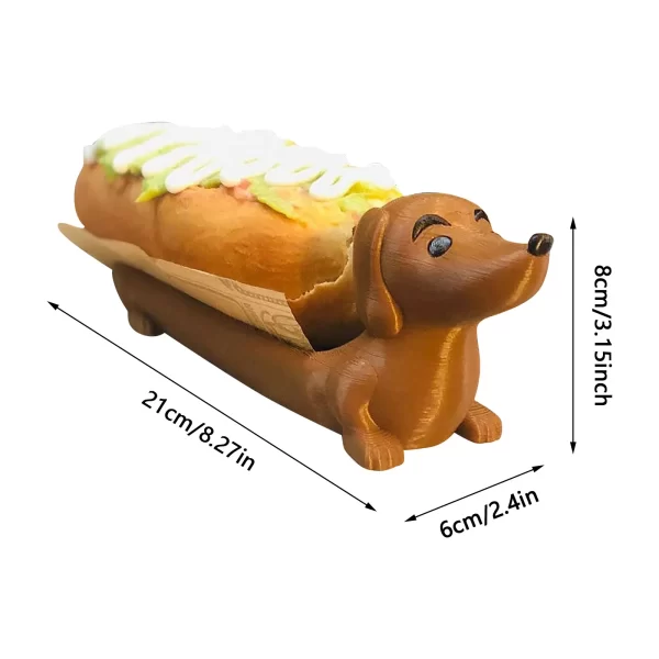 Cute Dachshund Dog Shaped Cube Food Tray Novelty Spercial Sausage Dog Meal Plate For Home Decoration - Image 6