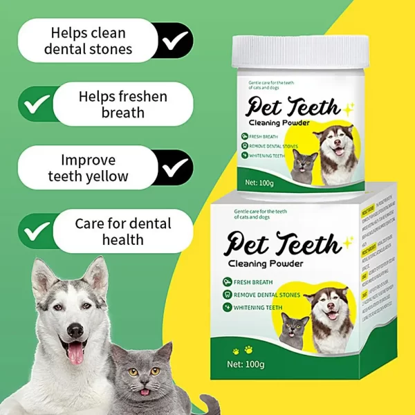 Food grade canine tooth cleaning powder, advanced care 100g formula, small and medium-sized canine tooth powder - Image 12