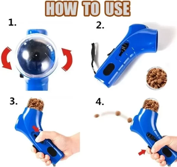 Dog and Cat Treat Launcher - Fun Training Feeder Toy with Food Dispenser Perfect for Exercise&Bonding During Walks Pet Supplies - Image 4