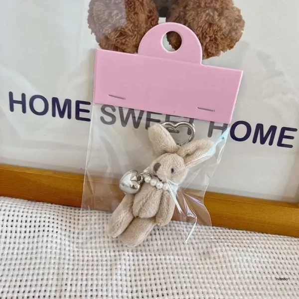 Creative Rabbit/Bear Keyring Bag Pendant Trendy Car Keychain Bag Accessory - Image 4