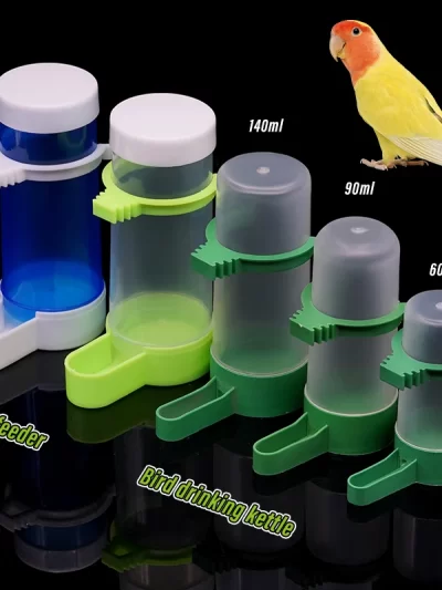 1Pcs Pet Bird Parrot Automatic Drinker Cups Feeder Bottle Bird Cage Parrot Feeding Tool Automatic Feeder Bowls And Drinkers