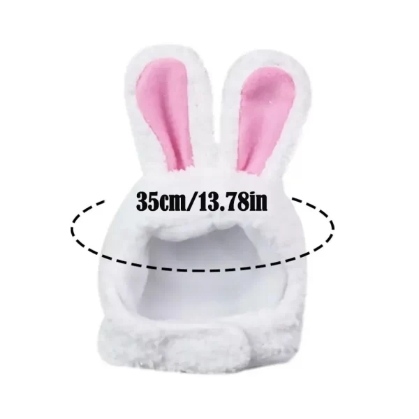 Funny Cat Headgear Cute Rabbit Ears Cap Warm Plush Ears Cat Accessories Hat PhotoProp Pet Bunny Cosplay Headdress Pet I8A8 - Image 9