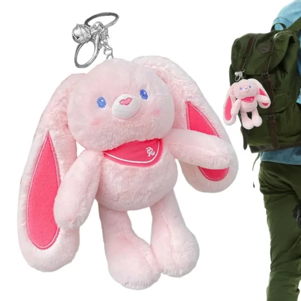 Pull The Rabbit Basket Stuffers Rabbit Keychain Pull Up Rabbit Plush Toys Soft Plushie Toys Stress Relief Rabbit Toy Birthday - Image 16