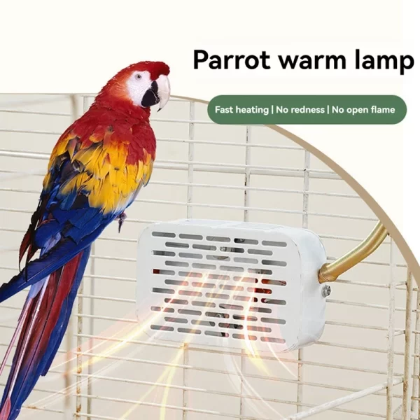 Bird Cage Heater Simulated Natural Environment Lighting Warming Heat Lamp Anti Bite Warmer Light For Parrots Parrot - Image 4