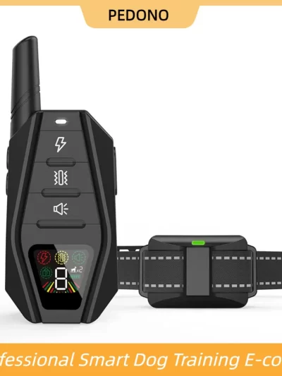 PEDONO Electric Dog Training Collar With Remote Dog Shock Collar Vibration Static Waterproof Anti Bark Training Collar for Dogs
