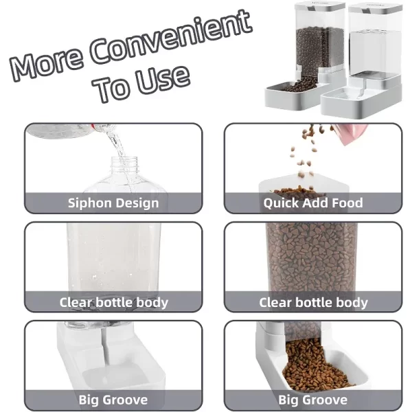Pet Automatic Feeder Gravity Dispenser Food Storage Bucket Large Capacity Food Grade Materials Simple Cleaning for Cat Dog - Image 5
