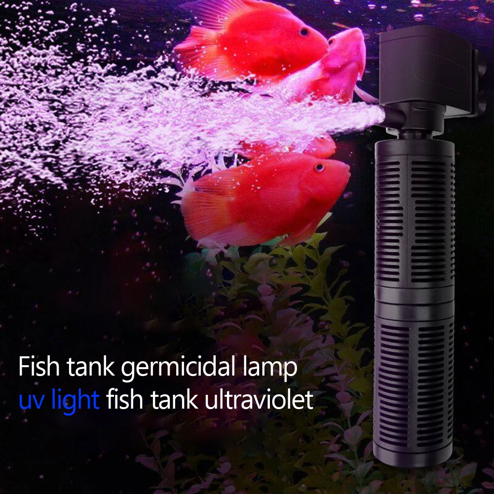 3 in 1 Silent Aeration Water Purifier Internal Pump Submersible Aquarium Filter Oxygen Submersible Water Purifier Accessories - Image 2
