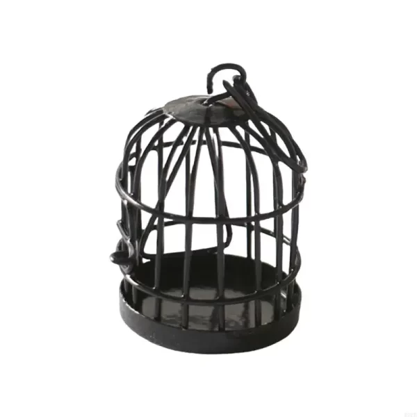 R6FD Delicate Birdcage Educational Toy Birdcage Cage Model Table Desk Model for Collection Miniatures Model - Image 8