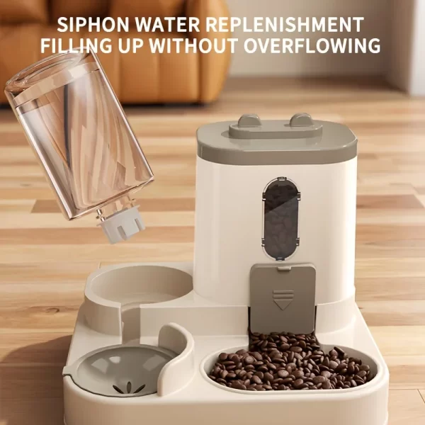 2in 1 Cat Food Dispenser Water and Food Integrated Fully Automatic Cat Food Feeding and Water Dispenser Cute Water Dispenser - Image 3