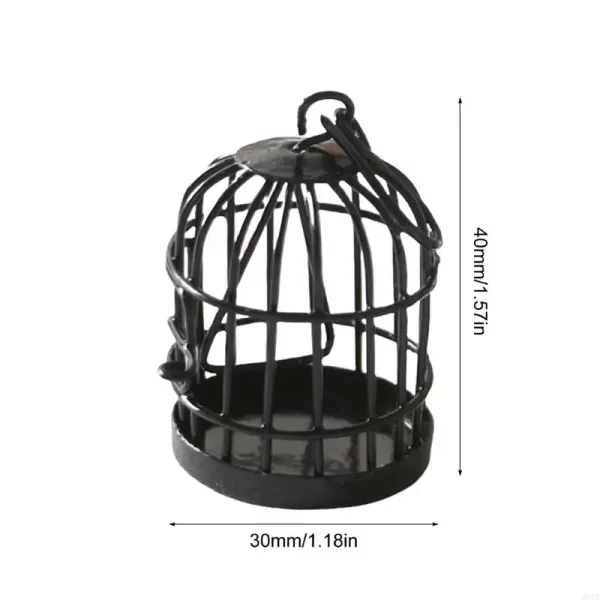 R6FD Delicate Birdcage Educational Toy Birdcage Cage Model Table Desk Model for Collection Miniatures Model - Image 6