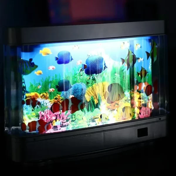 Tropical Fish Tank Lamps Artificial Aquarium Decor Virtual Ocean in Motion Night Light For Children Halloween Christmas Gift Toy - Image 4