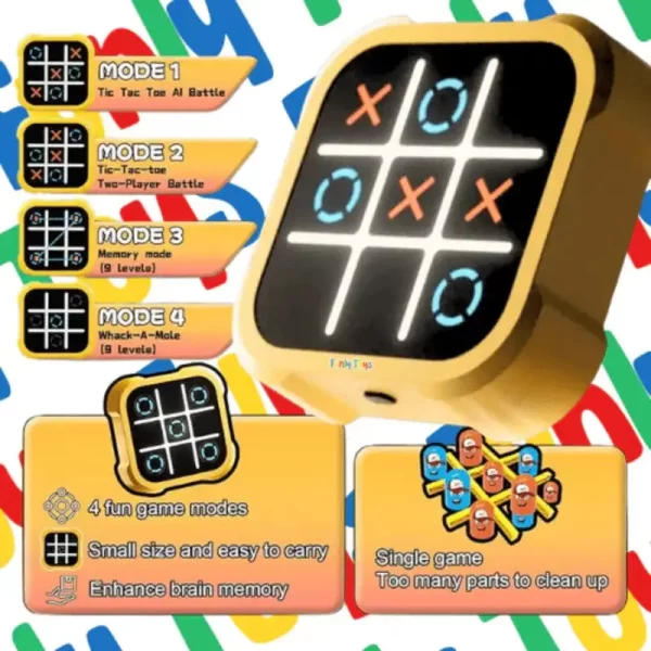 Tic-Tac-Toe Board Game Children's Electronic Toys Chess Board Board Games Chess Board Game Chess Set Portable For Adults Kids - Image 5