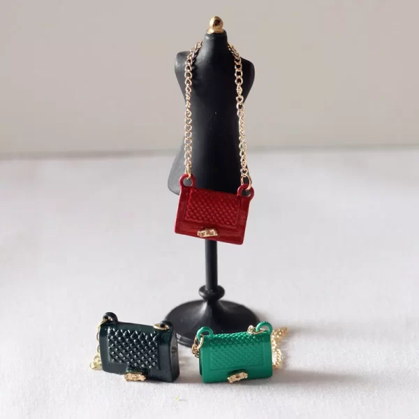 Dollhouse mini metal bag accessories fashion decoration miniature model ornaments OB11 shooting scene accessories - Image 2