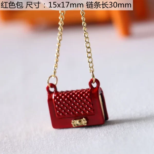 Dollhouse mini metal bag accessories fashion decoration miniature model ornaments OB11 shooting scene accessories - Image 5