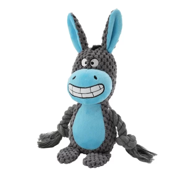 Cartoon Stuffed Toys for Dogs Fox Donkey Tug-Of-War Bite Resistant Puppy Accessories Velvet Teeth Cleaning Pet Interactive Toys - Image 10