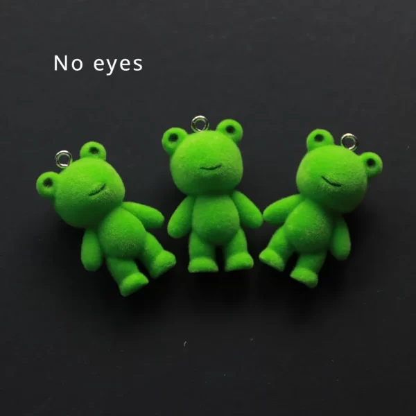 30pcs 3D Cartoon Rabbits Charms Flocking Animal Pendants For Making Bracelet Necklace Keychain Handmade Accessories Supplies - Image 7