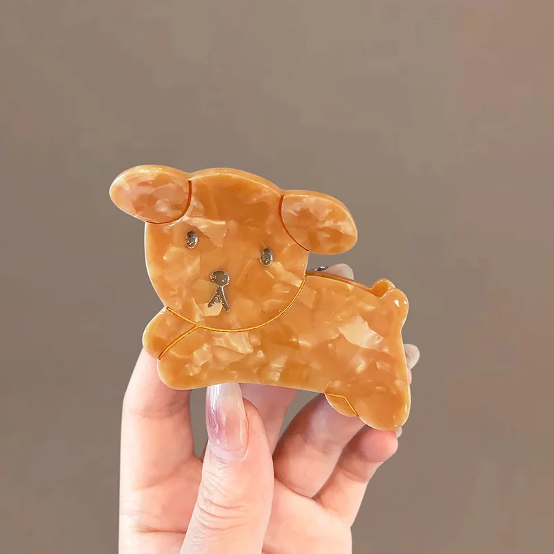 YHJ OTAKU Rabbit Hair Claw Cute Bunny Dog Ins Style Acetate Strong Hair Claw Clips Hair Accessories for Women Girls - Image 5