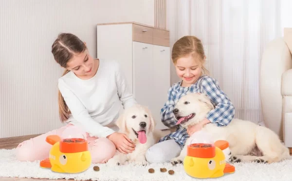 Smart Auto Feeder Interactive Pet Toy for Cat & Dog Dual Slot Timed Food Dispenser with Squeaky Ball Automatic Treat Machine - Image 9