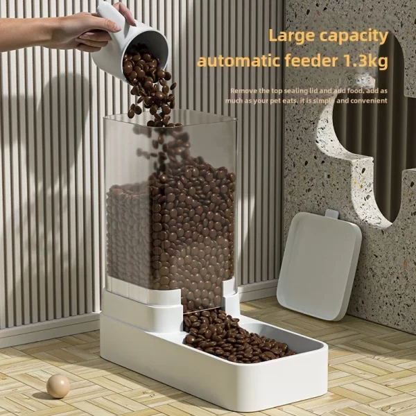 Pet Automatic Feeder Gravity Dispenser Food Storage Bucket Large Capacity Food Grade Materials Simple Cleaning for Cat Dog - Image 4
