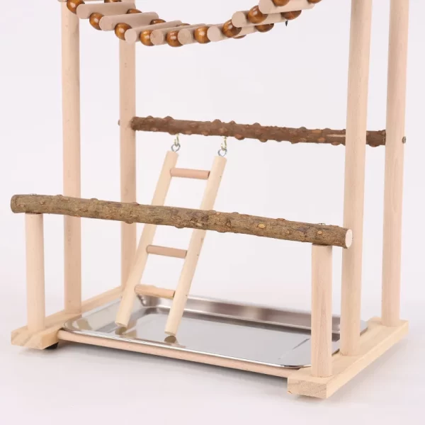 Budgies Cage Toy Stand Swing Parrots Feeding Cup Gym Toy Bridge Climbing Toy for Parakeets Cockatiel Dropshipping Bird Supplies - Image 4