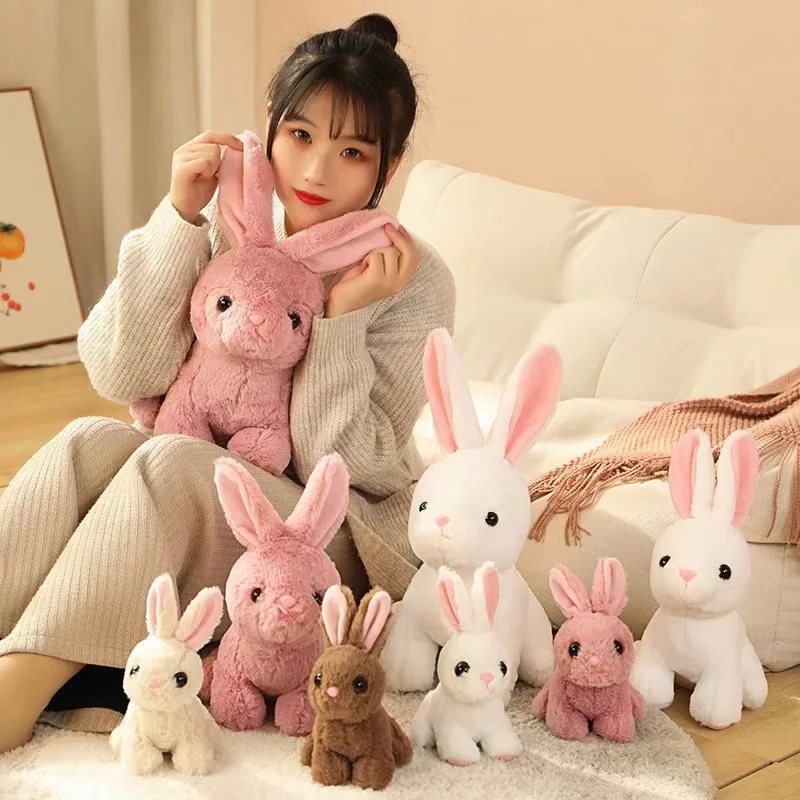 Rabbit plush toy plush animal rabbit doll simulation rabbit children's toys birthday Christmas gift girl boy - Image 3