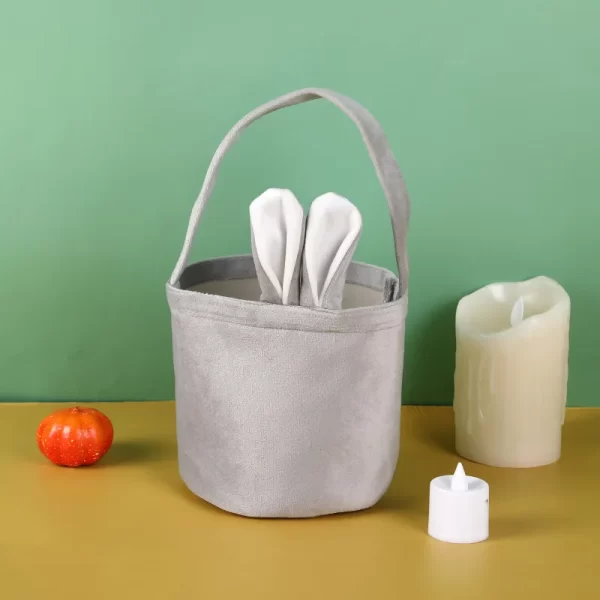 Rabbit Ear Bag With Handle Easter Decoration Bunny Gift Buckets Velvet Bags Wedding Candy Bag Kids Birthday Party Supplies - Image 11