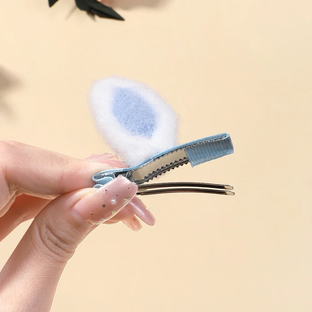 2Pcs/Set New Cute Solid Rabbit Ears Clips for Baby Girls Handmade Kawaii Barrettes Headwear Kids Hair Accessories - Image 13