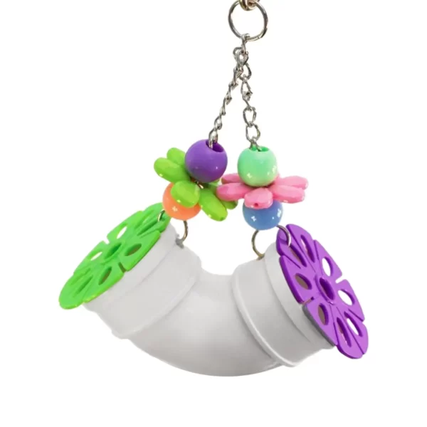 Multicolored Parrot Toys Pipeline Bird Chewing Toy Cage Hanging Accessory - Image 2