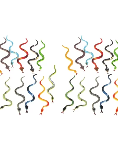Plastic Reptile Animal Snake Model Toy 24Pcs Multicolour