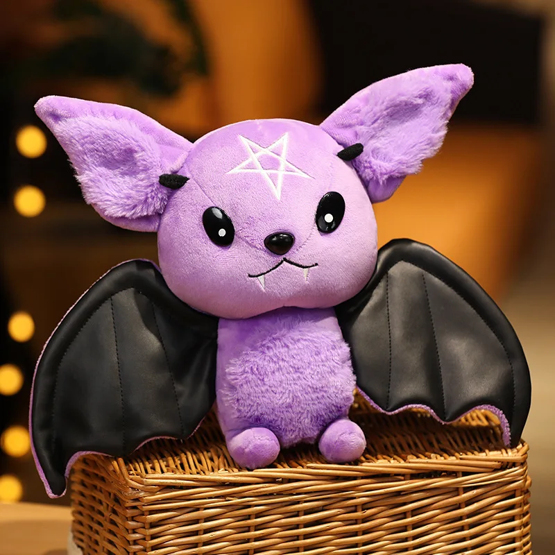 30cm Halloween Plushy Four-color Demon Bat Cartoon Soft Model For Boys and Girls Christmas Halloween Holiday Gifts - Image 4