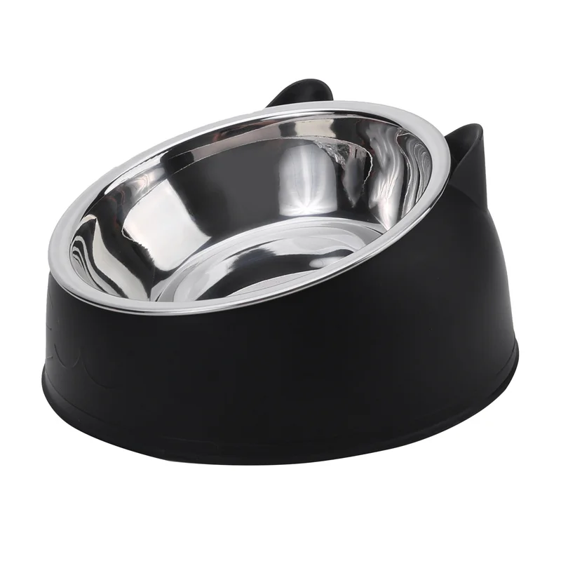 100ML Cat Dog Bowl 15 Degrees Raised Non Slip Puppy Base Cat Food Drinking Water Feeder Tilt Safeguard Neck Pet Bowl Accessories - Image 3